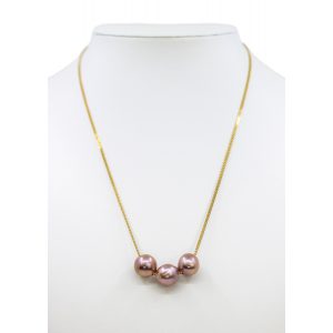 Pink Floating Pearl Necklace