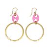Small Enamel Grommet Hoop Earrings - Image 3