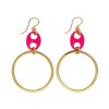 Small Enamel Grommet Hoop Earrings - Image 4