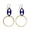 Large Enamel Grommet Hoop Earrings - Image 5