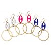 Large Enamel Grommet Hoop Earrings