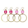 Small Enamel Grommet Hoop Earrings