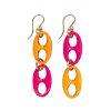 Double Enamel Grommet Earrings