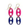 Double Enamel Grommet Earrings - Image 5
