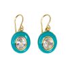 Enamel Oval Earrings - Image 2