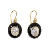 Enamel Oval Earrings - Image 3