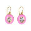 Enamel Oval Earrings