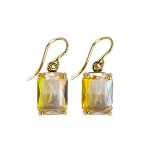 Hydro Quartz Emerald Cut Earrings