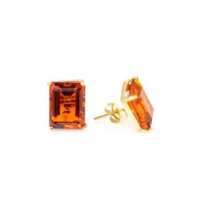 Large Emerald Cut Serena Stud Earrings