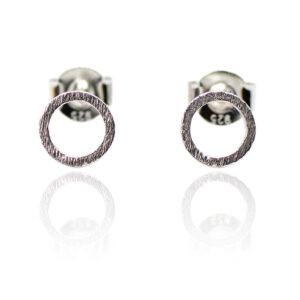 Open Circle Stud Earrings