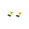 Blair Baguette Stud Earrings - Image 6