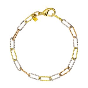 Italian Three-Toned Safety Pin Bracelet