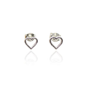 Open Heart Stud Earrings