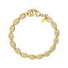 CZ Oval Grommet Chain Bracelet