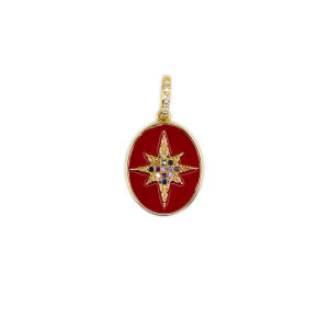 Enamel North Star Charm