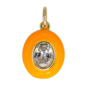 Enamel Oval Charm