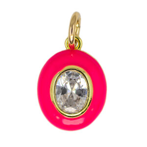 Enamel Oval Charm