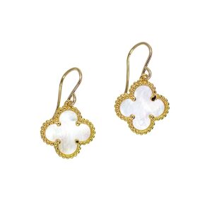 Small Beaded Clover Earrings