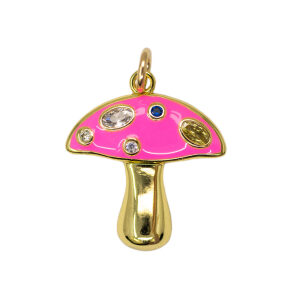 Enamel Mushroom Charm