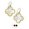 X-Large Beaded Clover Earrings