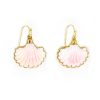 Pink Scallop Shell Earrings