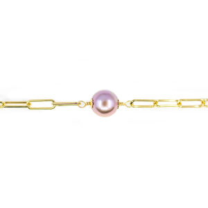 Freshwater Pearl Safety Pin Necklace