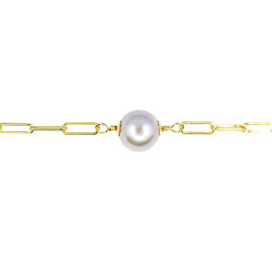 Freshwater Pearl Safety Pin Necklace