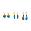 Rainbow Calsilica Wire-Wrapped Earrings