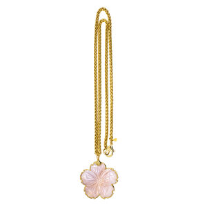 Blush Hibiscus Chain Necklace