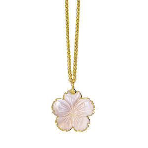 Blush Hibiscus Chain Necklace