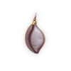 Large Mauve Coffee Bean Shell Charm