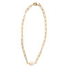 Baroque Pearl Paperclip Necklace