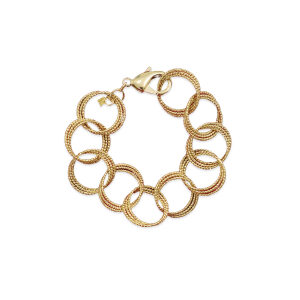 Etched Circle Chain Bracelet