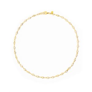 CZ Circle Link Necklace