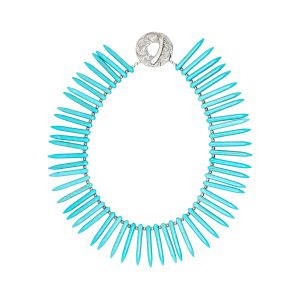 Turquoise Spike Statement Necklace