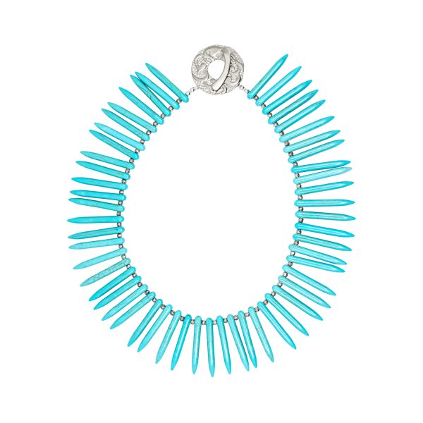 Turquoise Spike Statement Necklace