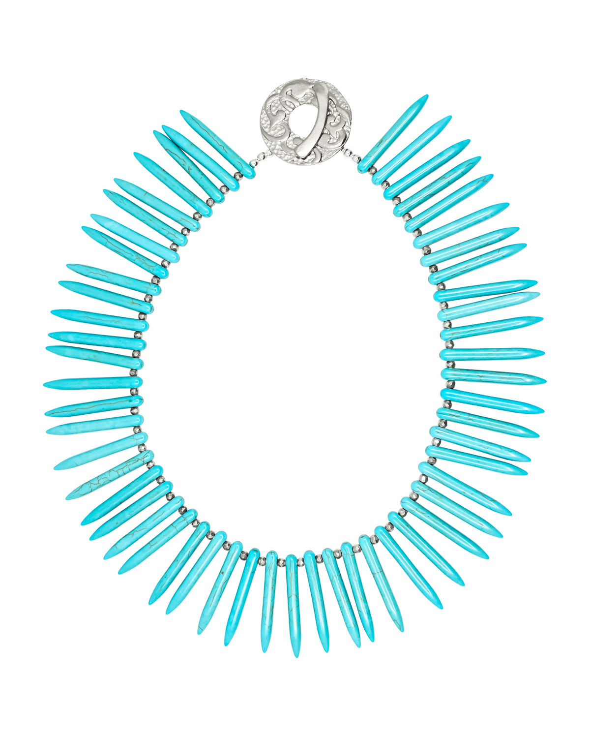 Turquoise Spike Statement Necklace