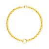 Brushed Cable Chain Connector Necklace