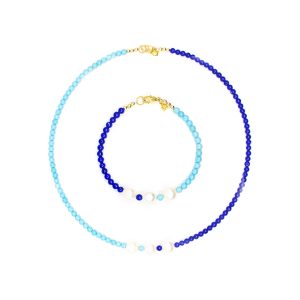 Two Toned Summer Pearl Set