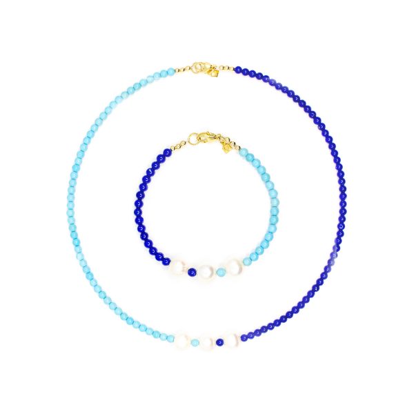 Two Toned Summer Pearl Set