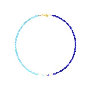 Two Toned Summer Pearl Necklace