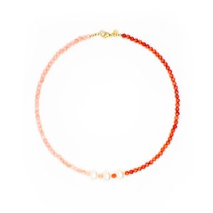 Two Toned Summer Pearl Necklace