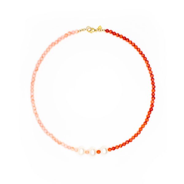Two Toned Summer Pearl Necklace - Image 3