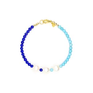Two Toned Summer Pearl Bracelet