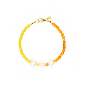 Two Toned Faceted Pearl Bracelet
