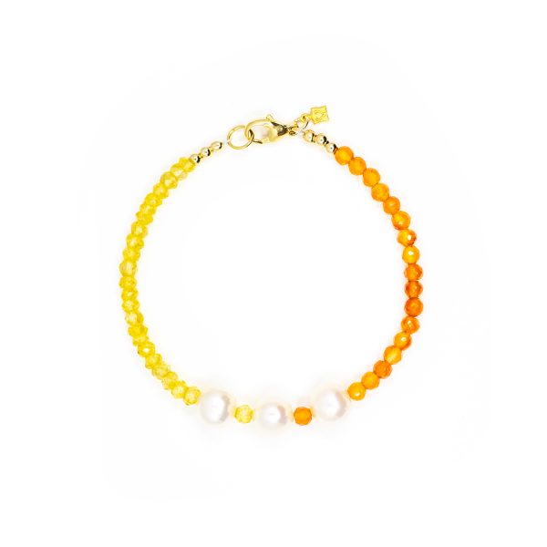 Two Toned Faceted Pearl Bracelet - Image 2