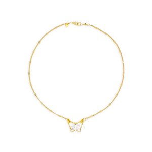 Double Bailed MOP Pendant Necklace