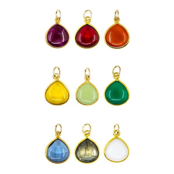 Smooth Colorful Briolette Charm