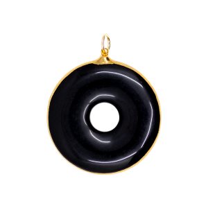 Black Doughnut Charm
