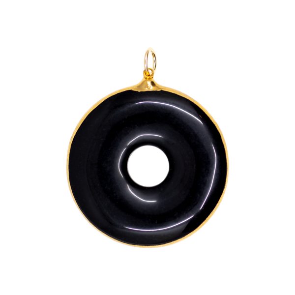 Black Doughnut Charm